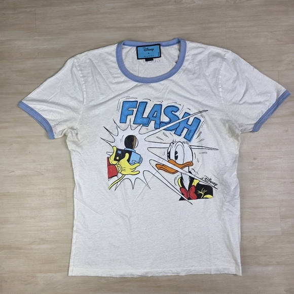 Gucci x Disney Donald Duck Flash Ringer Shirt Men's Size Medium - Picture 1 of 12